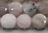 CCB724 15.5 inches 8mm faceted coin pink opal gemstone beads