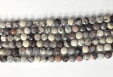 CCB761 15.5 inches 8mm faceted coin purple striped jasper beads