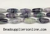 CCB781 15.5 inches 15*38mm - 16*40mm rice fluorite  beads