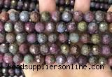 CCB791 15.5 inches 8mm faceted round jasper gemstone beads wholesale