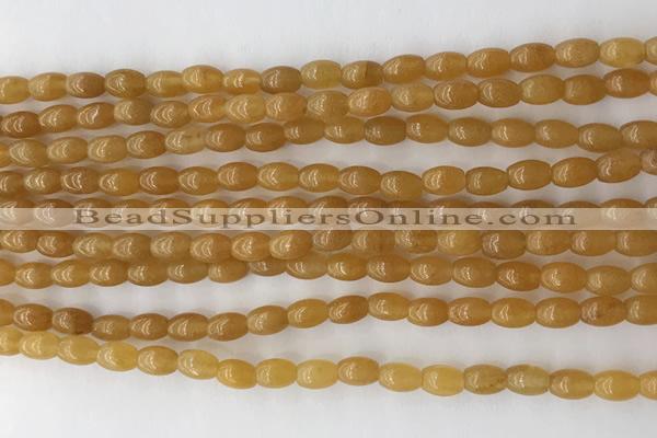 CCB802 15.5 inches 4*6mm rice red aventurine gemstone beads wholesale