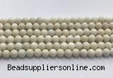 CCB822 15.5 inches 8mm round ivory jasper gemstone beads wholesale