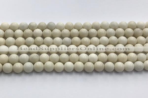 CCB822 15.5 inches 8mm round ivory jasper gemstone beads wholesale