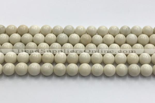 CCB823 15.5 inches 10mm round ivory jasper gemstone beads wholesale