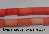 CCB84 15.5 inches 5*10mm column pink coral beads Wholesale