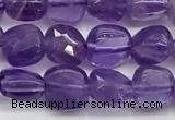 CCB900 15.5 inches 6*6mm faceted square amethyst beads