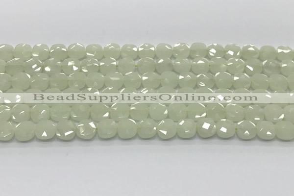 CCB904 15.5 inches 8*8mm faceted square luminous beads