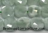 CCB905 15.5 inches 8*8mm faceted square angel skin beads