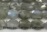 CCB927 15.5 inches 6*8mm faceted oval labradorite beads