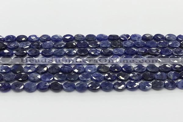 CCB928 15.5 inches 6*8mm faceted oval sodalite beads