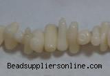 CCB93 15.5 inch 4*11mm irregular branch white coral chip beads