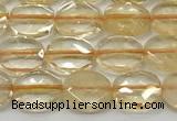 CCB931 15.5 inches 8*10mm faceted oval citrine beads