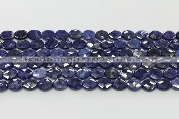 CCB942 15.5 inches 8*10mm faceted oval sodalite beads