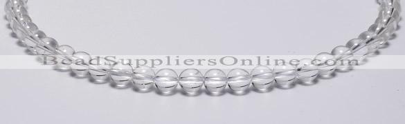 CCC02 15 inches 8mm round white crystal beads Wholesale