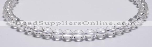 CCC03 15 inches 10mm round white crystal beads Wholesale