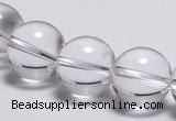 CCC04 15 inches 14mm round white crystal beads Wholesale