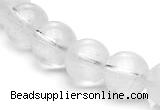 CCC08 15.5 inches 12mm round white crystal beads Wholesale