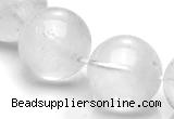 CCC11 15.5 inches 18mm round white crystal beads Wholesale