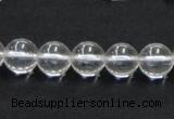 CCC203 15.5 inches 10mm round grade AB natural white crystal beads