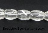 CCC221 10*15mm twisted oval grade AB natural white crystal beads