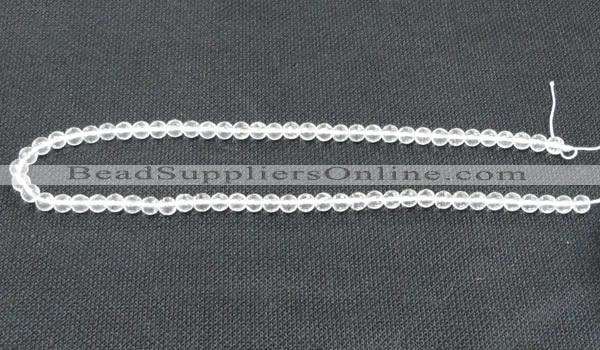 CCC251 15.5 inches 6mm faceted round grade A natural white crystal beads