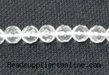 CCC252 15.5 inches 8mm faceted round grade A natural white crystal beads