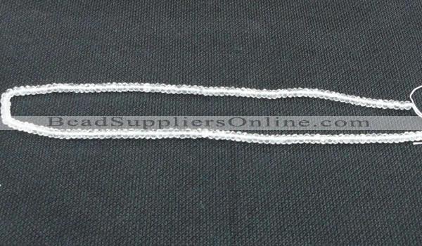 CCC268 2*4mm faceted rondelle grade A natural white crystal beads