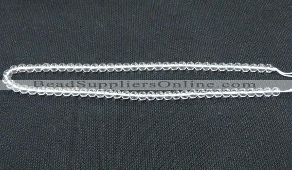 CCC277 15.5 inches 4mm round A grade natural white crystal beads