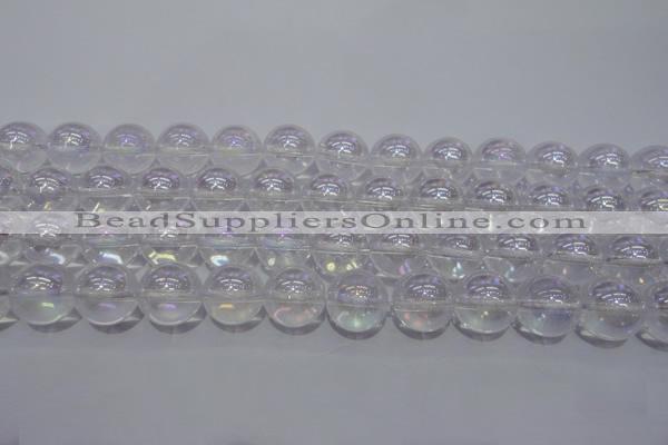 CCC403 15.5 inches 10mm round AB-color white crystal beads