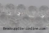 CCC500 15.5 inches 8*12mm faceted teardrop white crystal beads