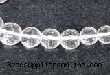 CCC616 15.5 inches 6mm - 12mm faceted round natural white crystal beads