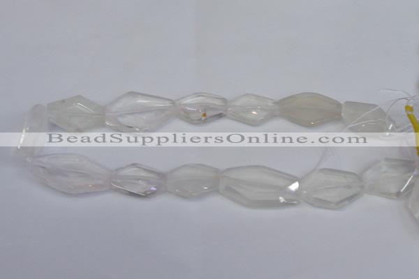 CCC755 15.5 inches 18*25mm - 25*35mm freeform white crystal beads