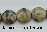 CCD03 15.5 inches 16mm flat round cordierite beads wholesale