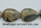 CCD08 15.5 inches 18*25mm flat teardrop cordierite beads wholesale