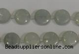 CCE11 15.5 inches 12mm flat round natural celestite gemstone beads