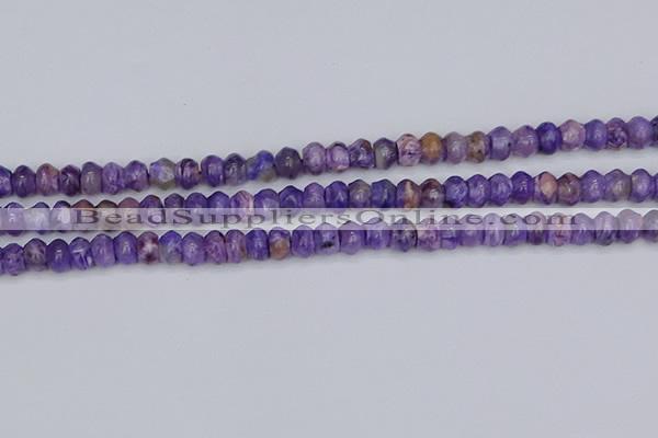 CCG116 15.5 inches 4*7mm rondelle charoite gemstone beads