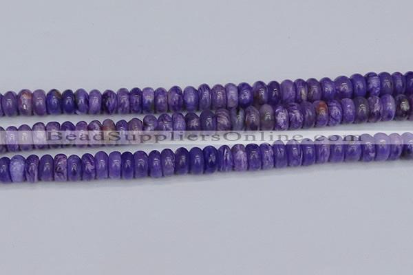 CCG122 15.5 inches 5*9mm rondelle charoite gemstone beads