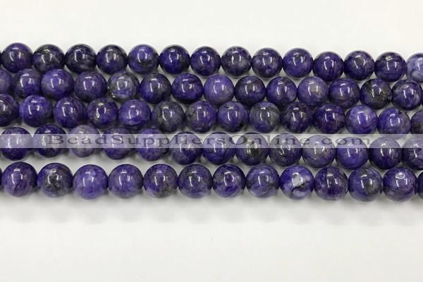 CCG311 15.5 inches 8mm round dyed charoite beads wholesale