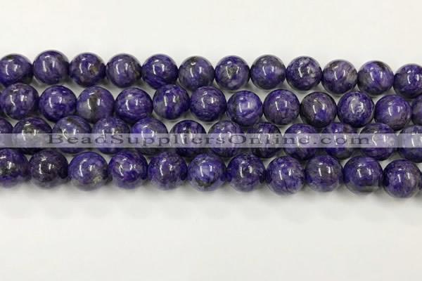 CCG312 15.5 inches 10mm round dyed charoite beads wholesale