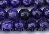 CCG325 15 inches 6mm round dyed charoite beads