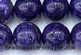 CCG327 15 inches 10mm round dyed charoite beads