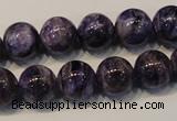 CCG33 15.5 inches 12mm round natural charoite gemstone beads