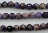 CCG52 15.5 inches 8mm faceted round natural charoite beads