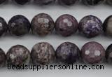 CCG53 15.5 inches 10mm faceted round natural charoite beads