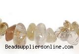 CCH11 16 inches quartz rutilated chips gemstone beads wholesale