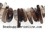 CCH15 16 inches smoky quartz chips gemstone beads wholesale