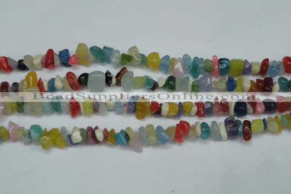 CCH236 34 inches 5*8mm mixed candy jade chips beads wholesale