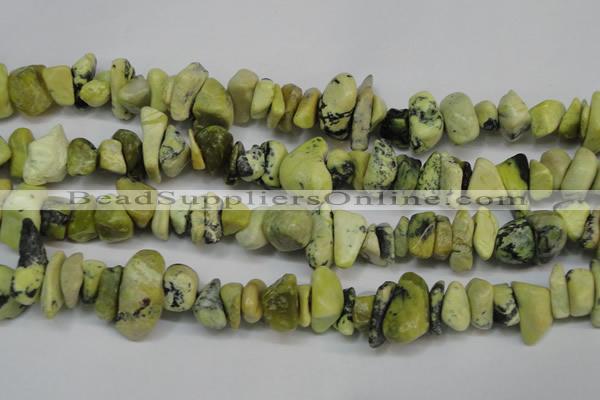 CCH281 34 inches 8*12mm yellow howlite turquoise chips beads wholesale