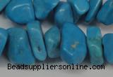 CCH282 34 inches 8*12mm dyed turquoise chips beads wholesale