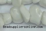 CCH284 34 inches 8*12mm white stone chips beads wholesale